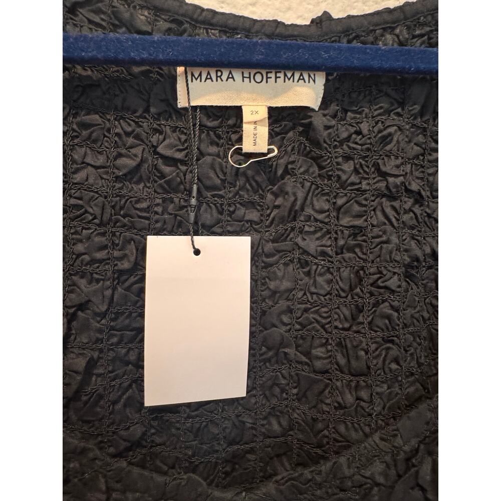 Mara Hoffman Dione cut-out smocked midi dress in black 2XL - Picture 7 of 11